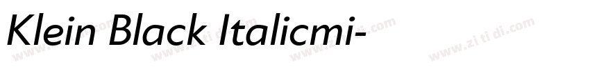 Klein Black Italicmi字体转换